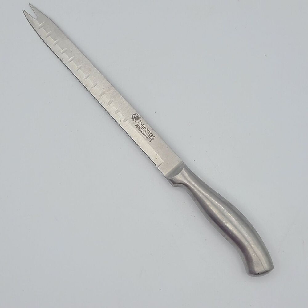Hessler Gourmet Meat Carving Serving Knife 13" Length 8" Blade Stainless Steel